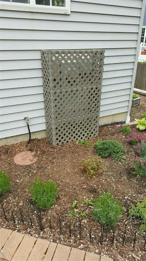 lattice to cover electrical box|diy utility box covers.